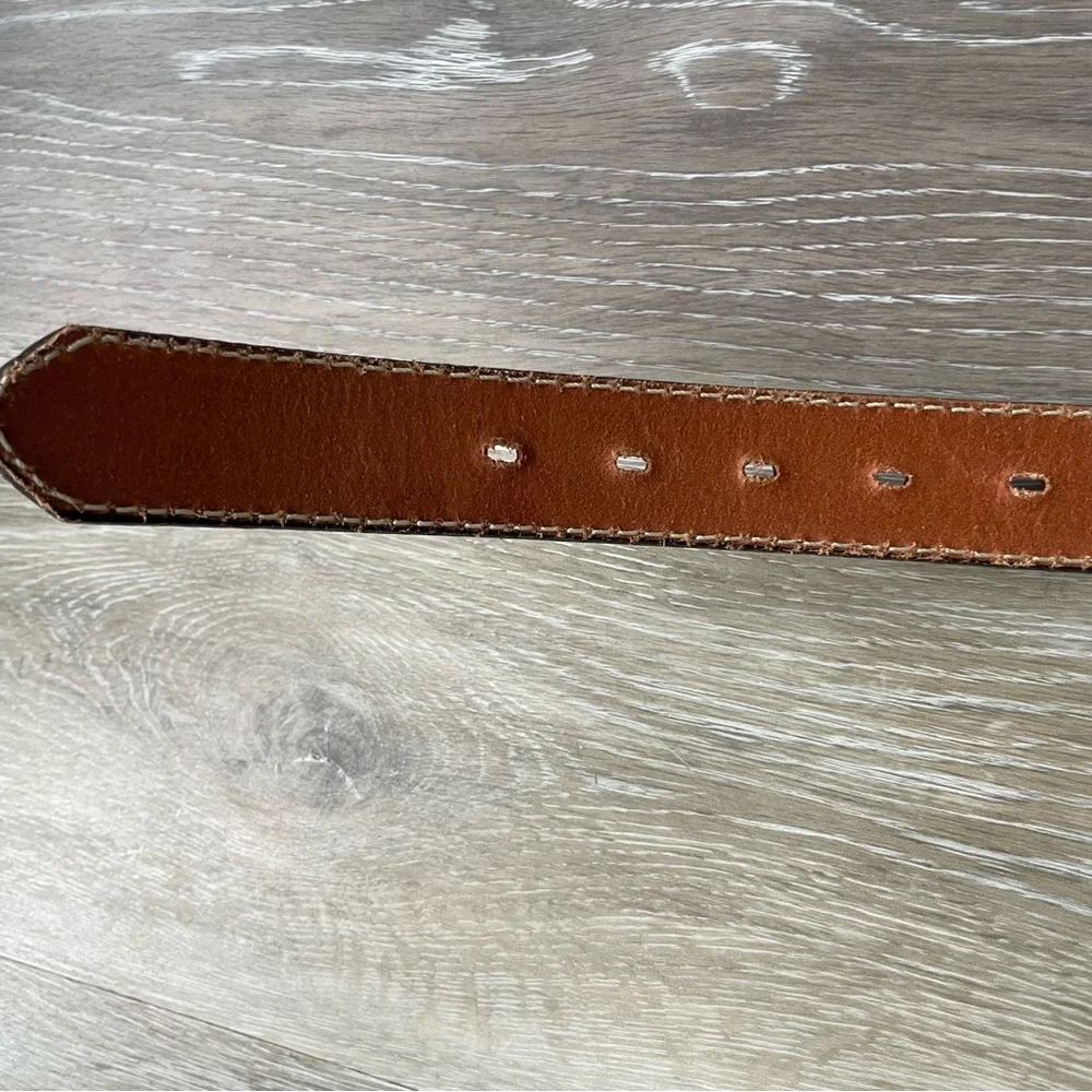 DDD 3-D Rodeo Tooled Belt Kids Size 22 Brown Full Cowhide Riding Equestrian